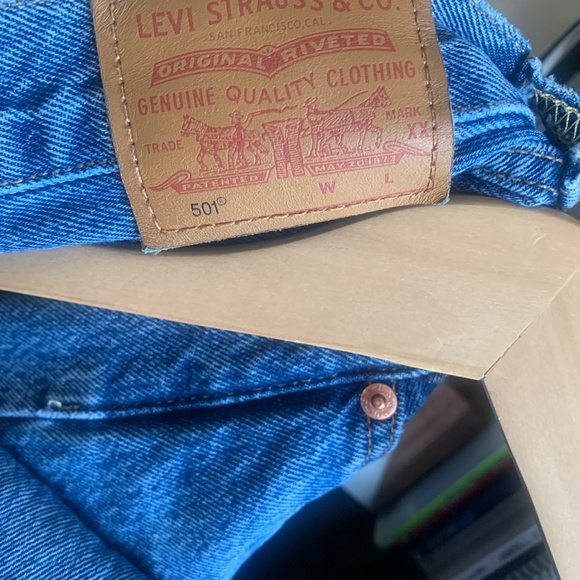 Levi's Blue Straight Leg Jeans - Picture 3 of 7